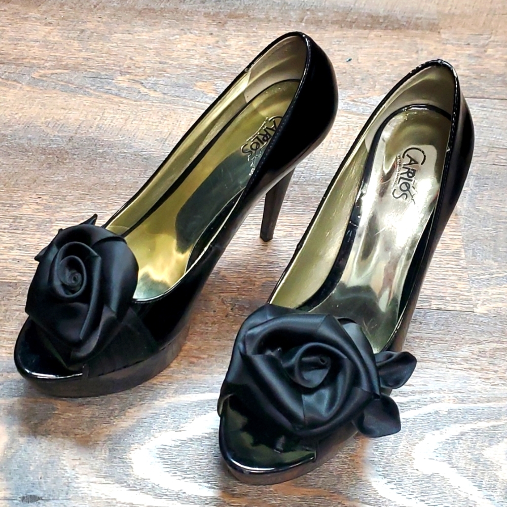 Carlis Santana platform peep toe 5 inch heels Size 8